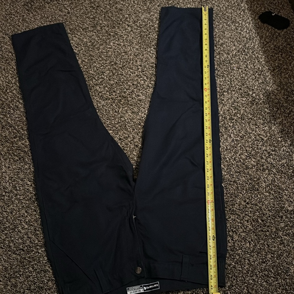 Navy Carhartt 33x32 5 Pocket Relaxed Fit Pants - Picture 8 of 8